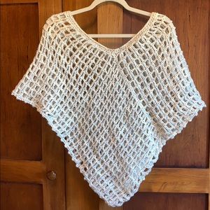 Hand crocheted poncho